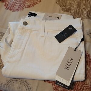 NYDJ optic white ankle jeans sz 12